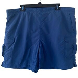 L.L.Bean Swim Trunks Quick Dry Nylon Outdoor Casual Blue‎ Men's 0XR42 Nice! EUC